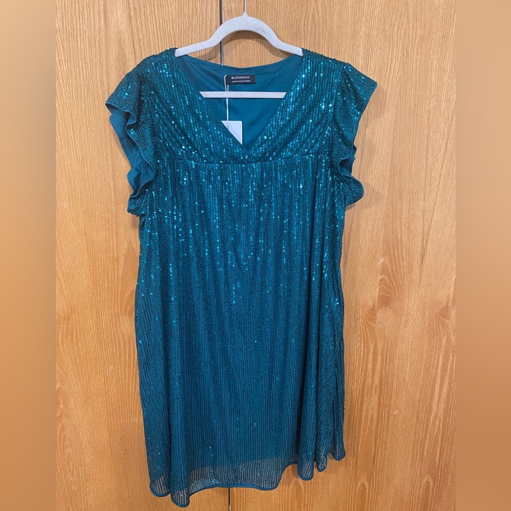 NWT Stunning green sequin dress 18/20
